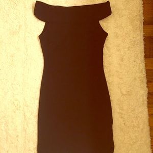 Ribbed Little Black Formal & Off the Shoulder